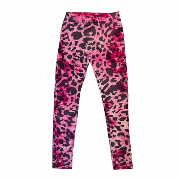 YFB MINI PINK LEOPARD TIE DYE LEGGINGS - Picture 1 of 4